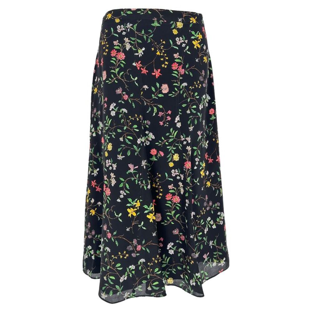 Altuzarra Caroline Floral-Print Midi Skirt in Multicolor Silk